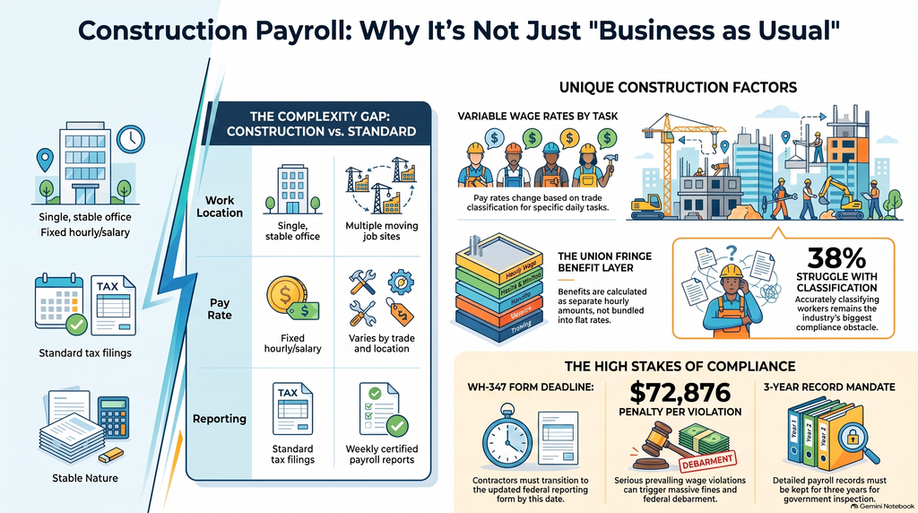 Construction Payroll: What It Is and How It Differs From Standard Payroll